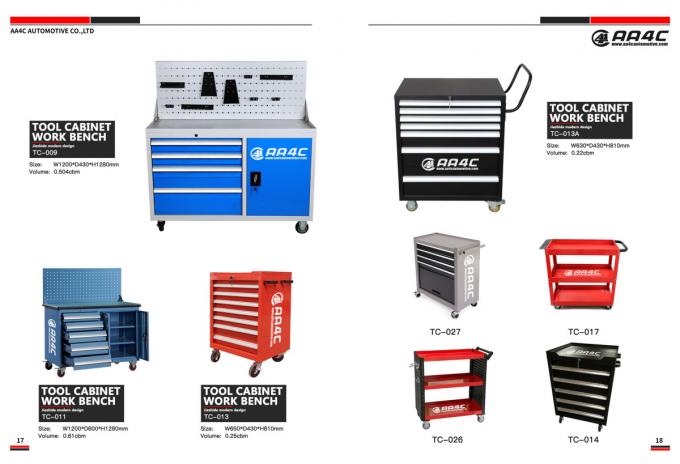O melhor de AA4C 2020 vende 7 armários de ferramenta baratos das gavetas com o trole TC-013 da ferramenta do armário de ferramenta do metal da garagem da oficina da porta lateral